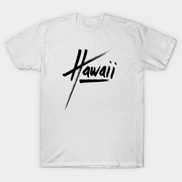 Hawaii 1 - black T-Shirt by andrearubele